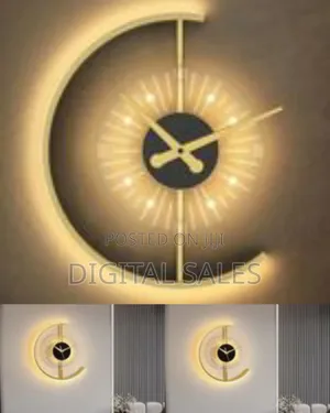 Modern Geometric Illuminated Wall Clock