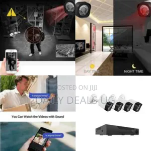 Comprehensive 4-Camera CCTV Security System - Multicolor