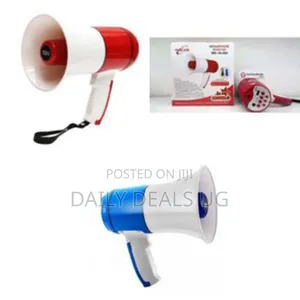 Portable Handheld Megaphone With Voice Recorder Siren - Multicolor