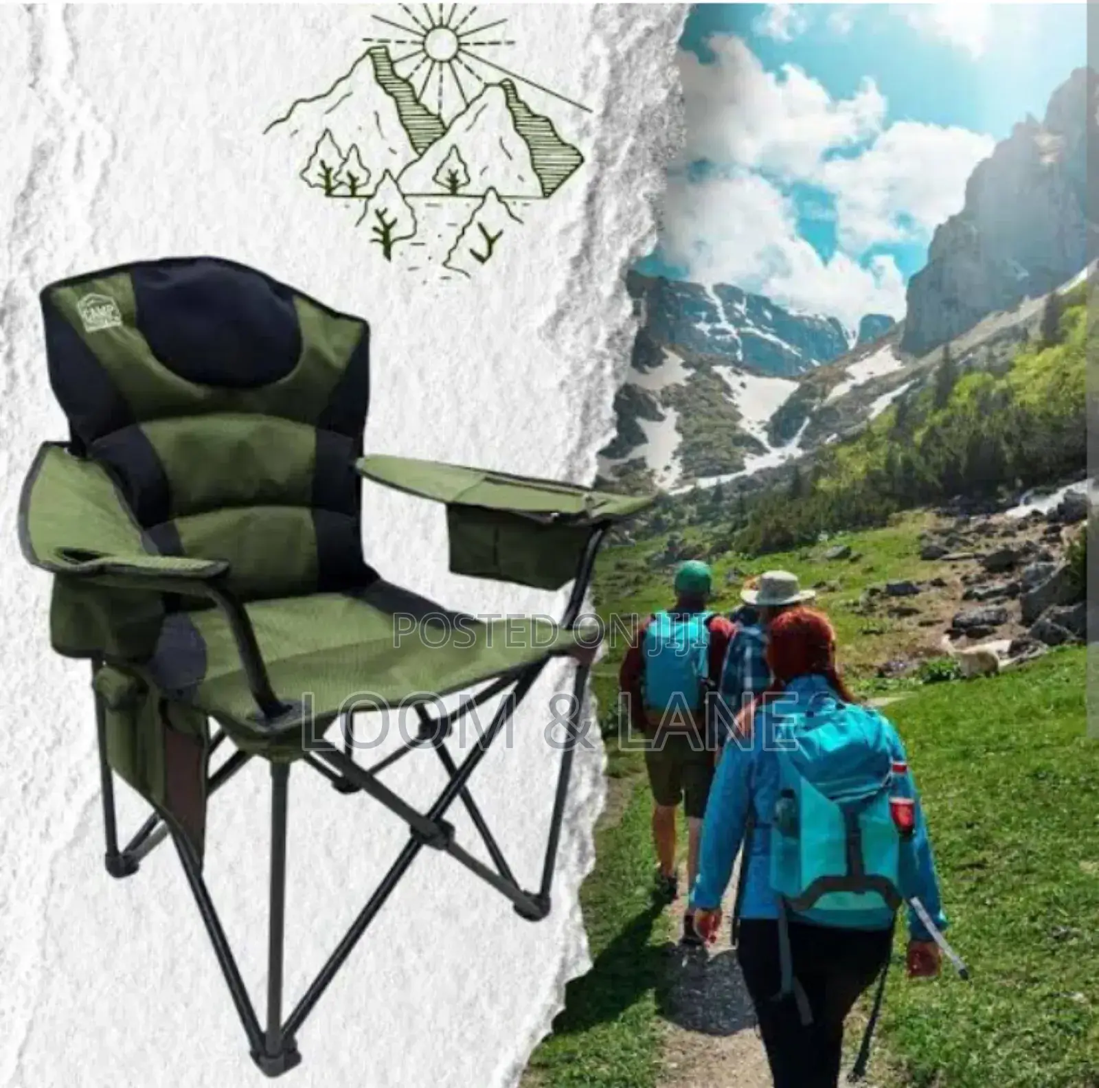 Campmaster Expedition Deluxe Camping Chair With Side Pocket