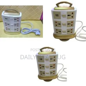 Double Sided Electric Extension With 10 Ways and 4 Usb Slots