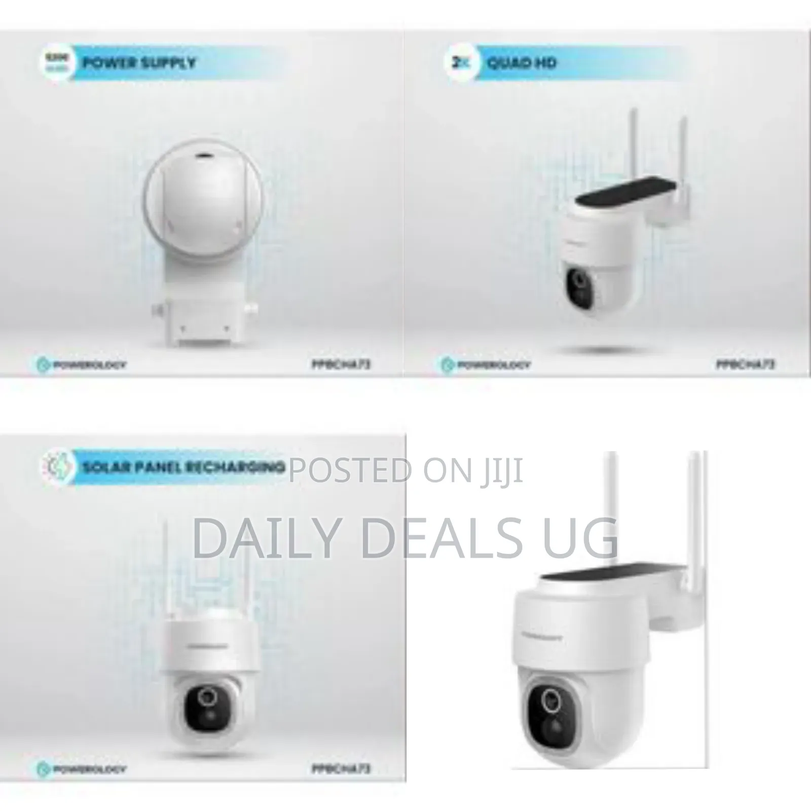 Powerology Wireless Pan-Tilt-Zoom (Ptz) Security Camera - Multicolor