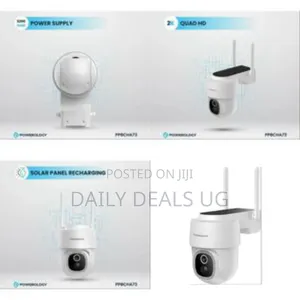 Powerology Wireless Pan-Tilt-Zoom (Ptz) Security Camera - Multicolor