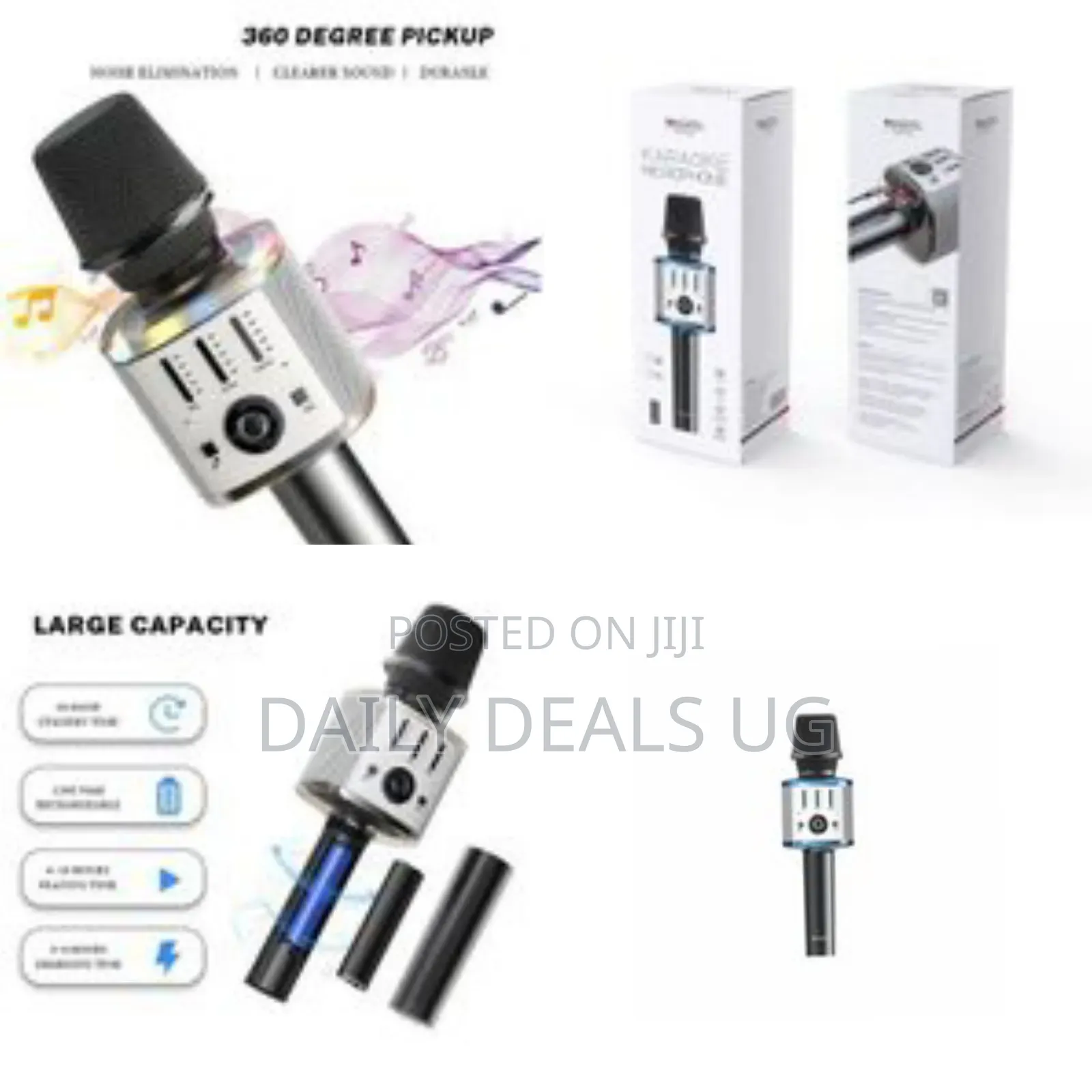 Portable Wireless Karaoke Microphone - Multicolor