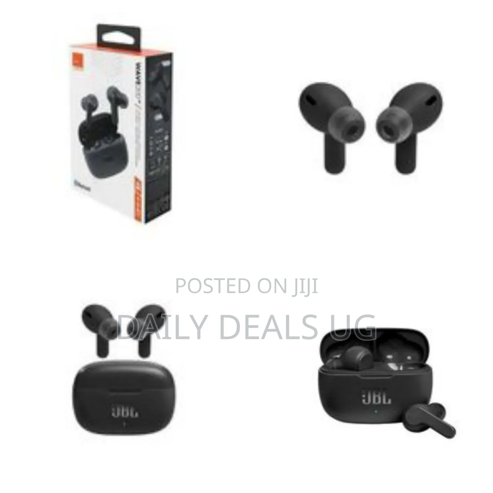 JBL True Wireless Earbuds With Charging Case - Black