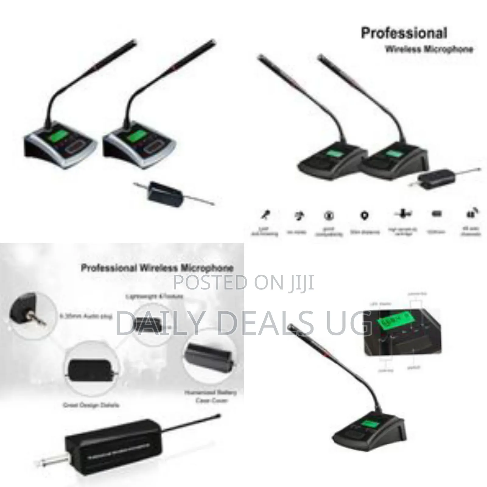 Uhf Professional Wireless Conference Microphone System - Multicolor