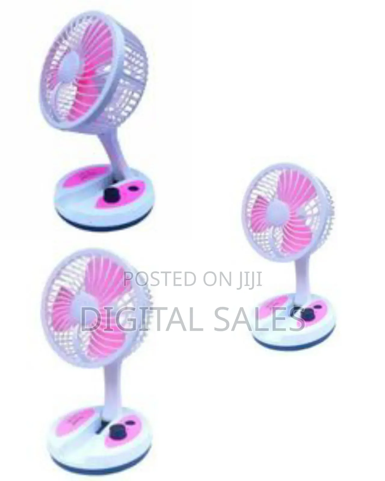 Foldable Rechargeable Portable Table Fan With Light