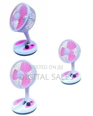 Foldable Rechargeable Portable Table Fan With Light