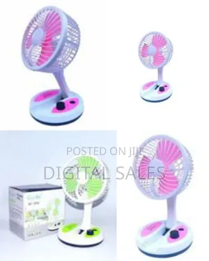 Foldable Rechargeable Portable Table Fan With Light