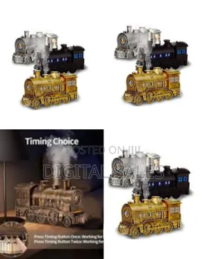 Vintage Steampunk Train Essential Oil Diffuser and Humidifier, 300ml -