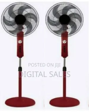 Digiwave Stylish Red Pedestal Fan - Powerful Cooling and Modern