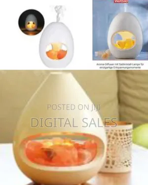 Egg-Shaped Humidifier Aroma Diffuser With Himalayan Salt Lamp