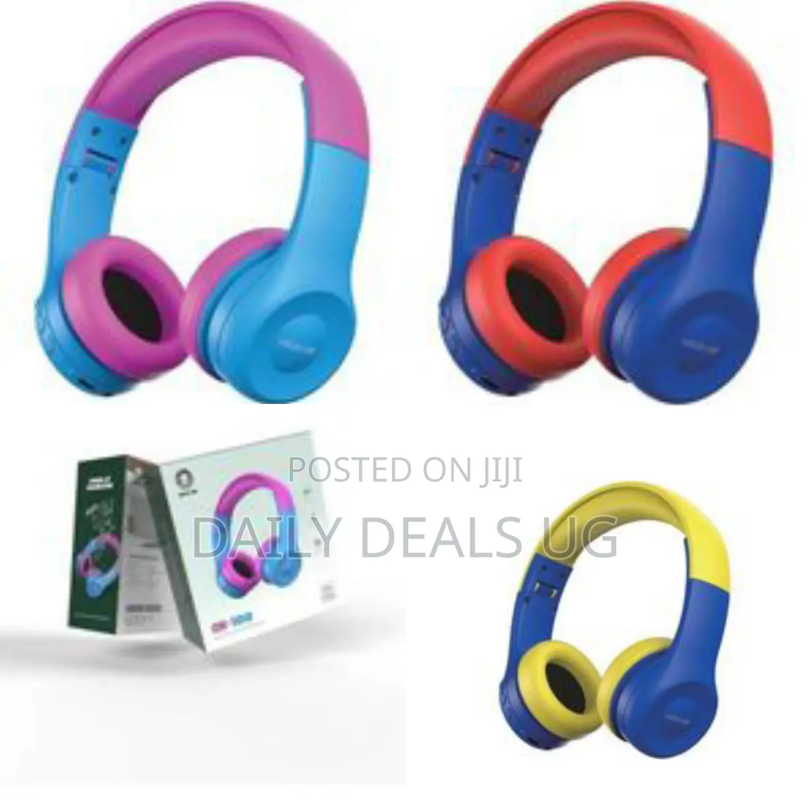Green Lion Fun Safe Wireless Headphones for Kids - Multicolor