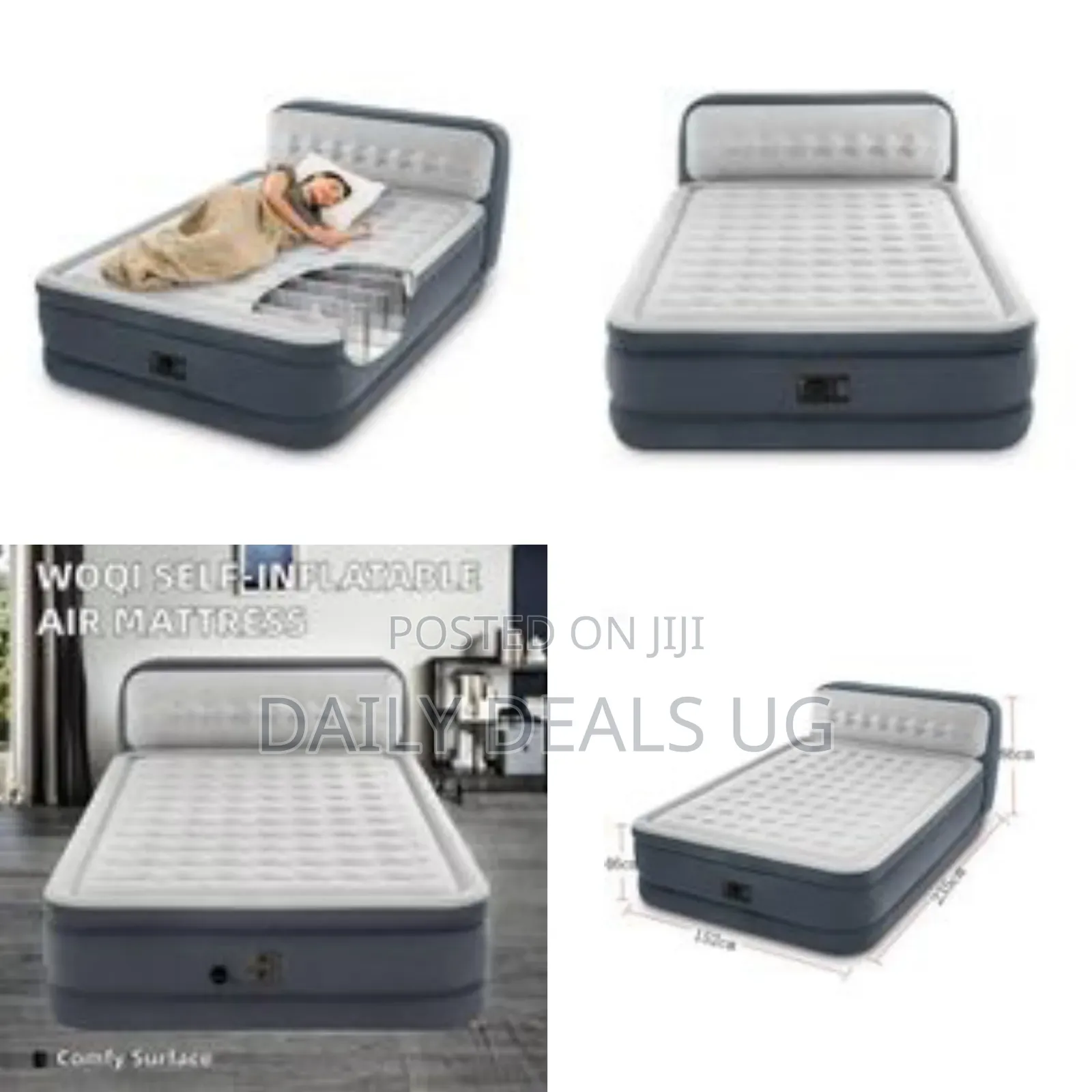 Luxury King Size Double Queen Air Bed - Elevated Inflatable