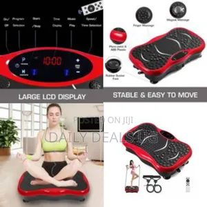 Whole Body Vibration Plate Exercise Machine With Resistance Bands