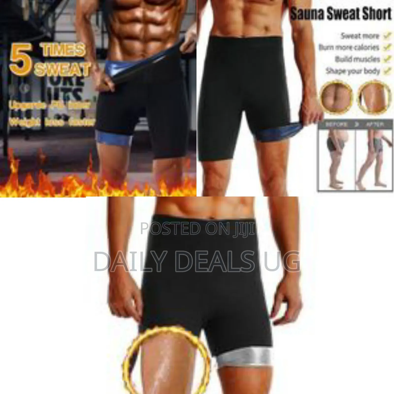 Men's Sweat-Enhancing Sauna Workout Shorts - Multicolor