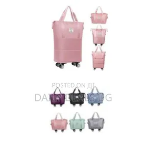 Versatile Expandable Rolling Tote Bag - Multicolor
