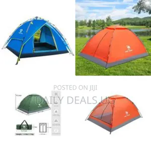Instant Setup Pop-Up Camping Tent - Multicolor