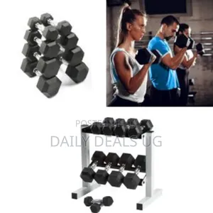 Pair of Rubber Coated Dumbbells