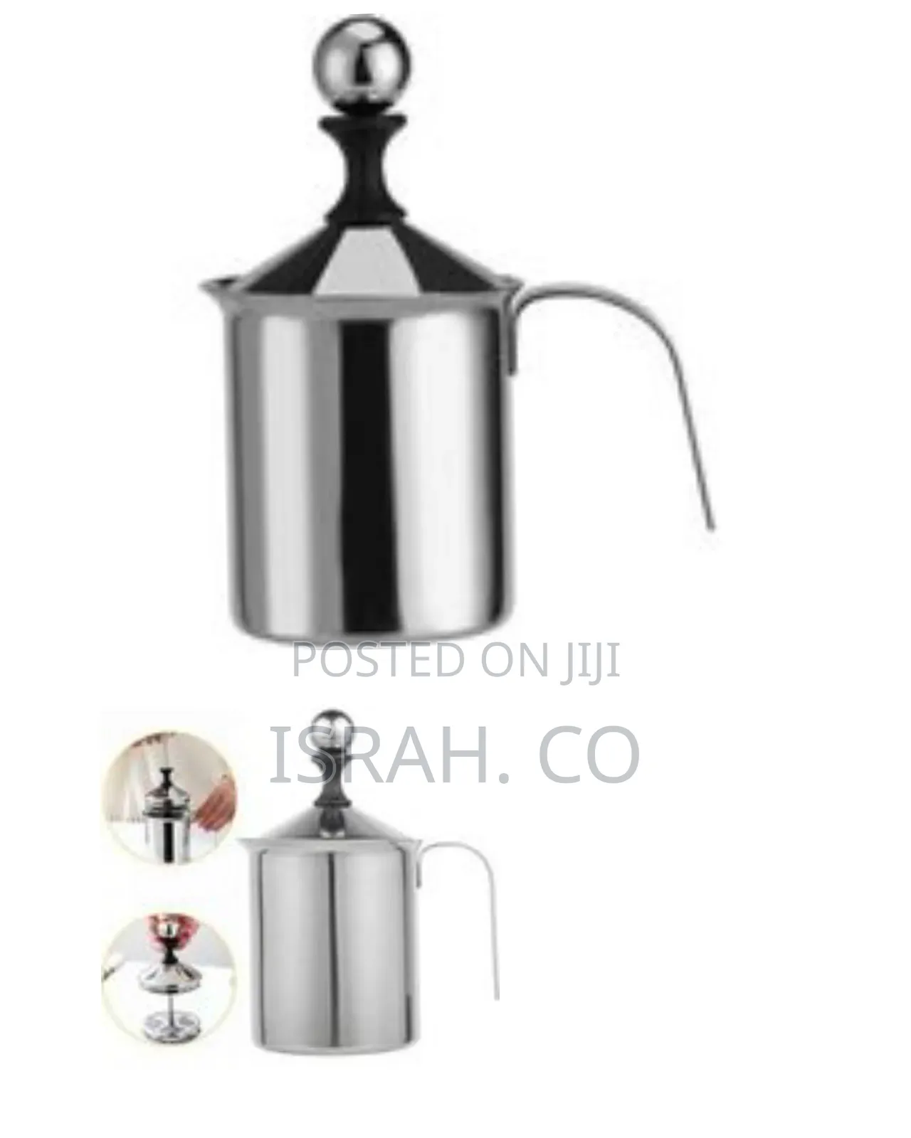 Stainless Steel Manual Milk Frother / Foamer - Multicolor