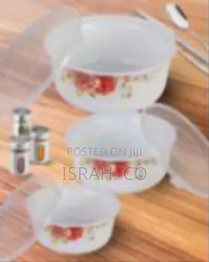 Elegant Floral Design Food Storage Bowl Set