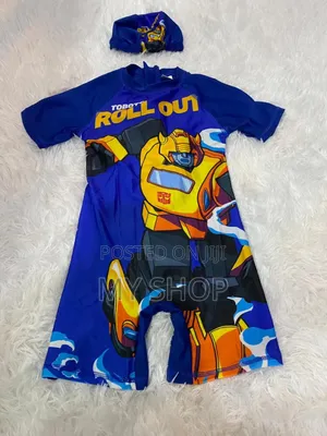 Kids Swimming Costume -Transformers Character Bumblebee