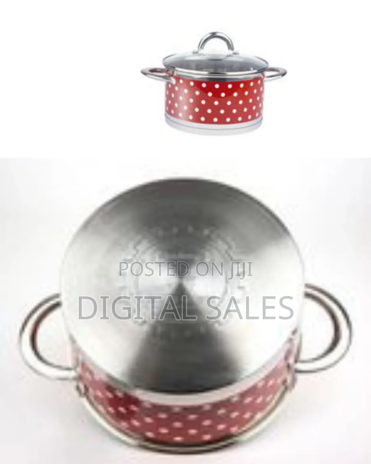 Stylish Polka Dot Cooking Pot Set (Set Of 4)