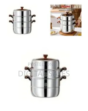 Multi-tier Stainless Steel Steamer Pot Set L