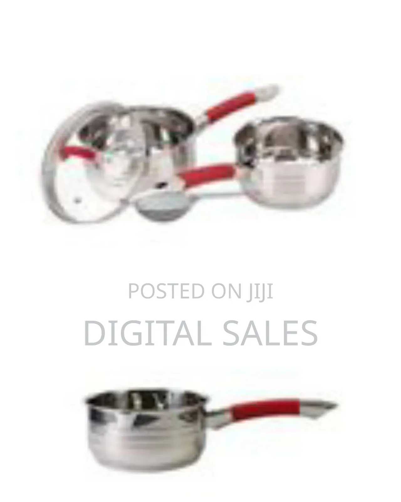 4-Pc Stainless Steel Milk Pan and Sauce Pan Set - Multicolor