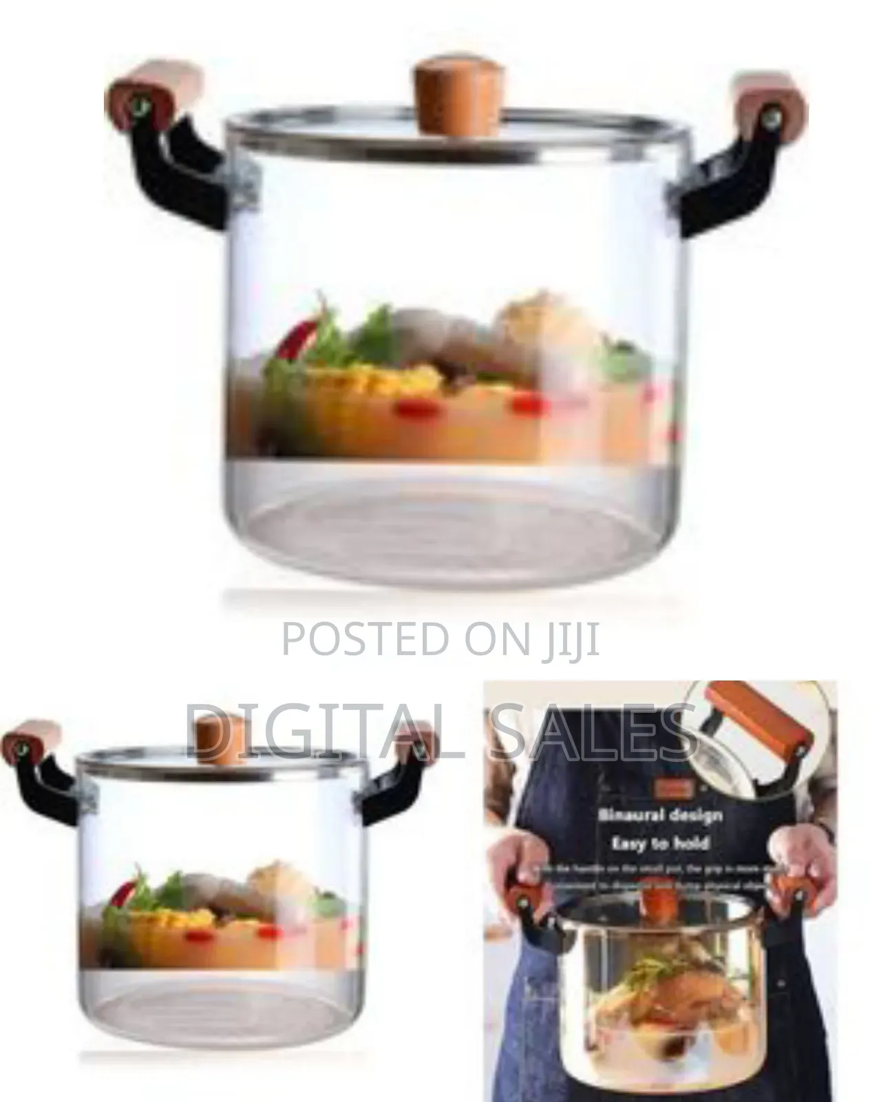 High Borosilicate Glass Saucepan