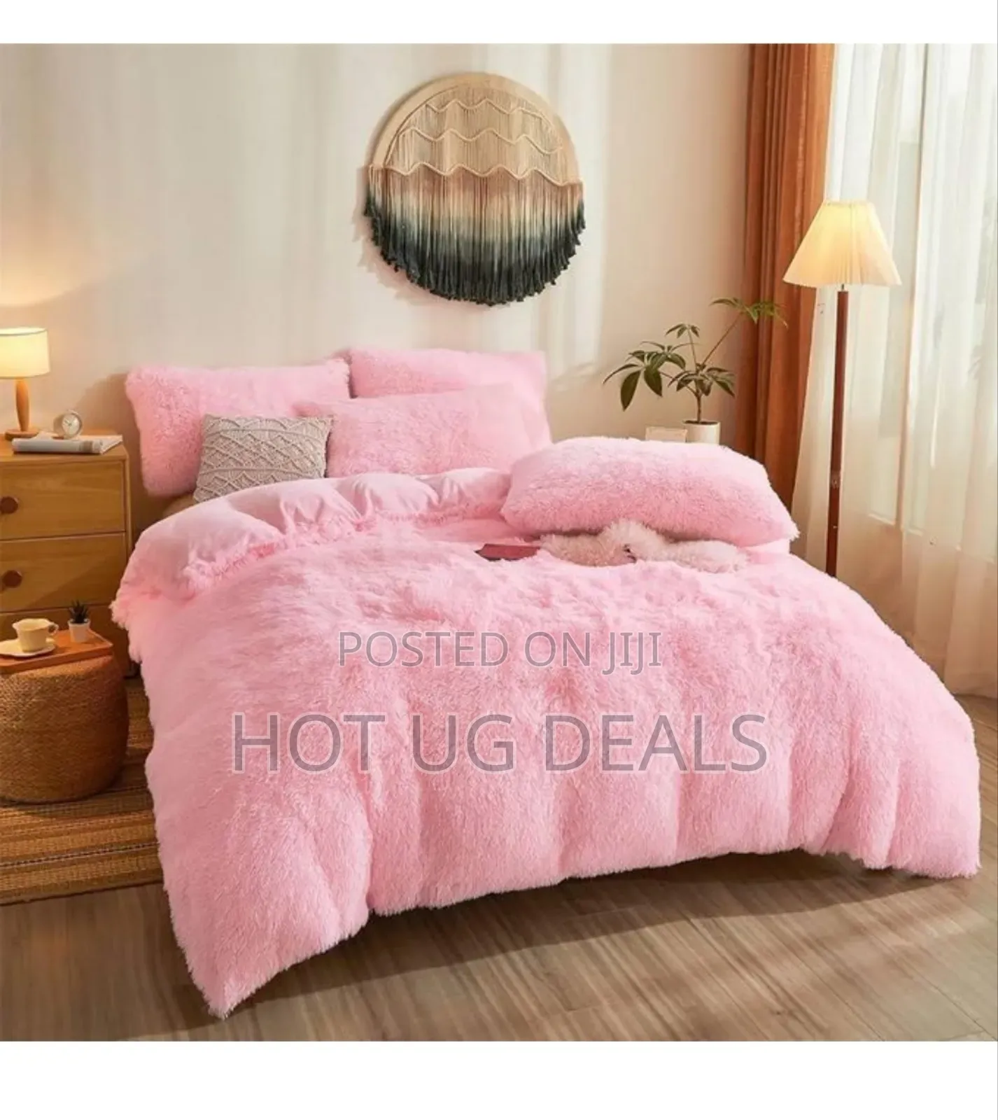5x6 6pcs Fluffy Duvet Set With Bedsheet 2 Pillowcases 2 Cushion Covers