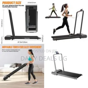 Compact Foldable Walking Treadmill With Device Holder - Multicolor