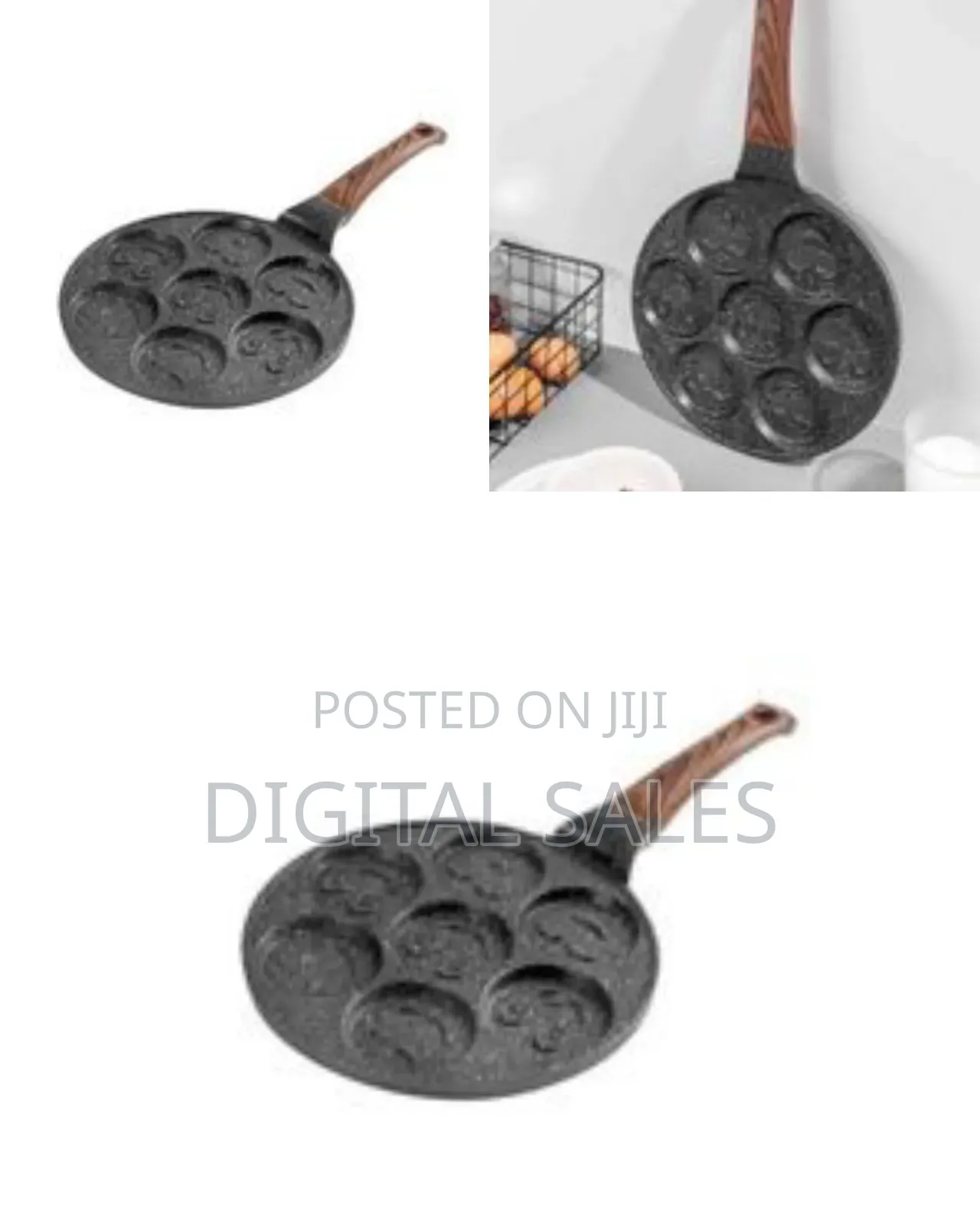 Non-Stick Round Frying Pan for Making Smiley Eats for Breakfast