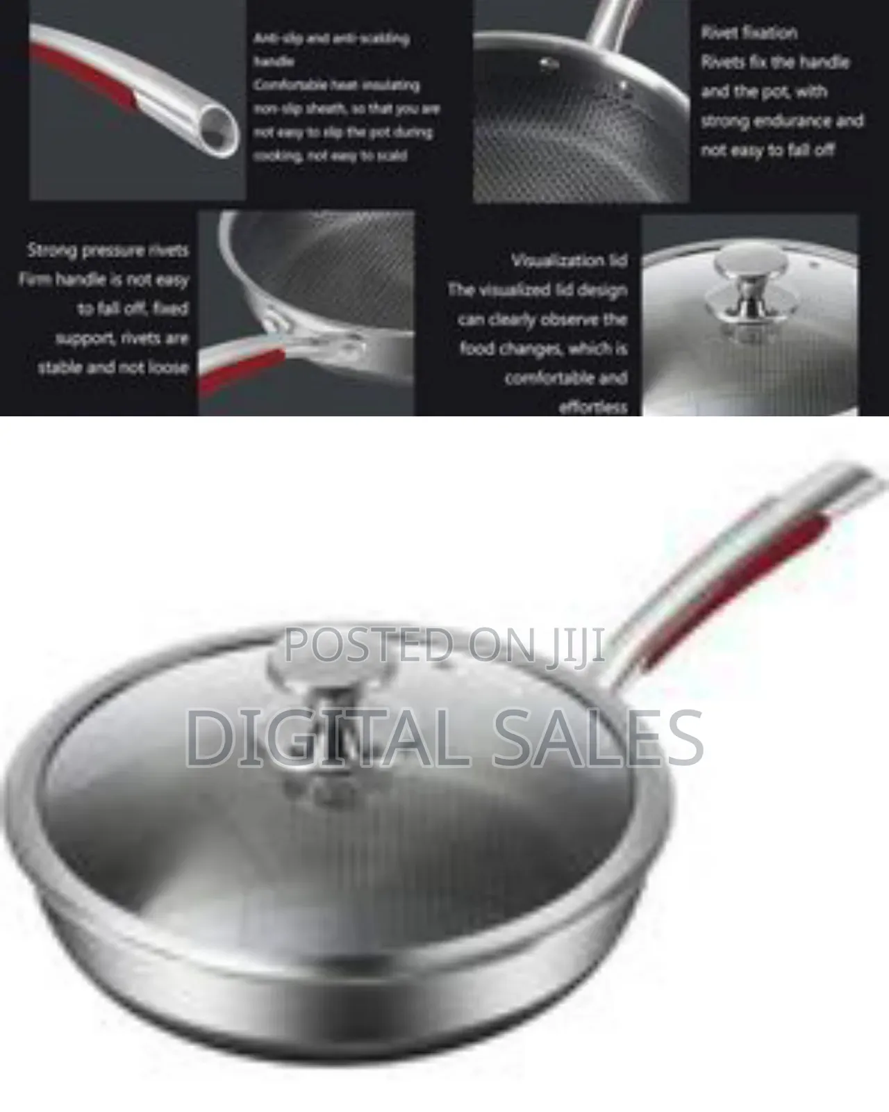 Thickened Cook Pot With Glass Lid And Handle