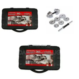 York 30kg Adjustable Dumbell Set- Silver