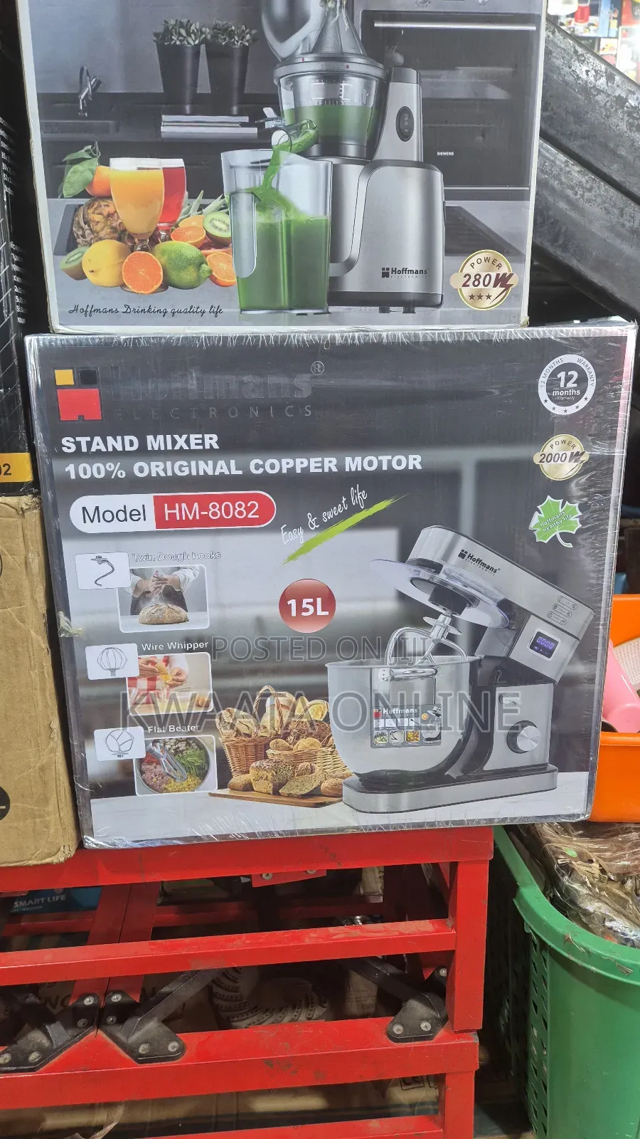 3 in 1 Hoffmans 15l Stand Mixer/Cake Mixer Hm-8082