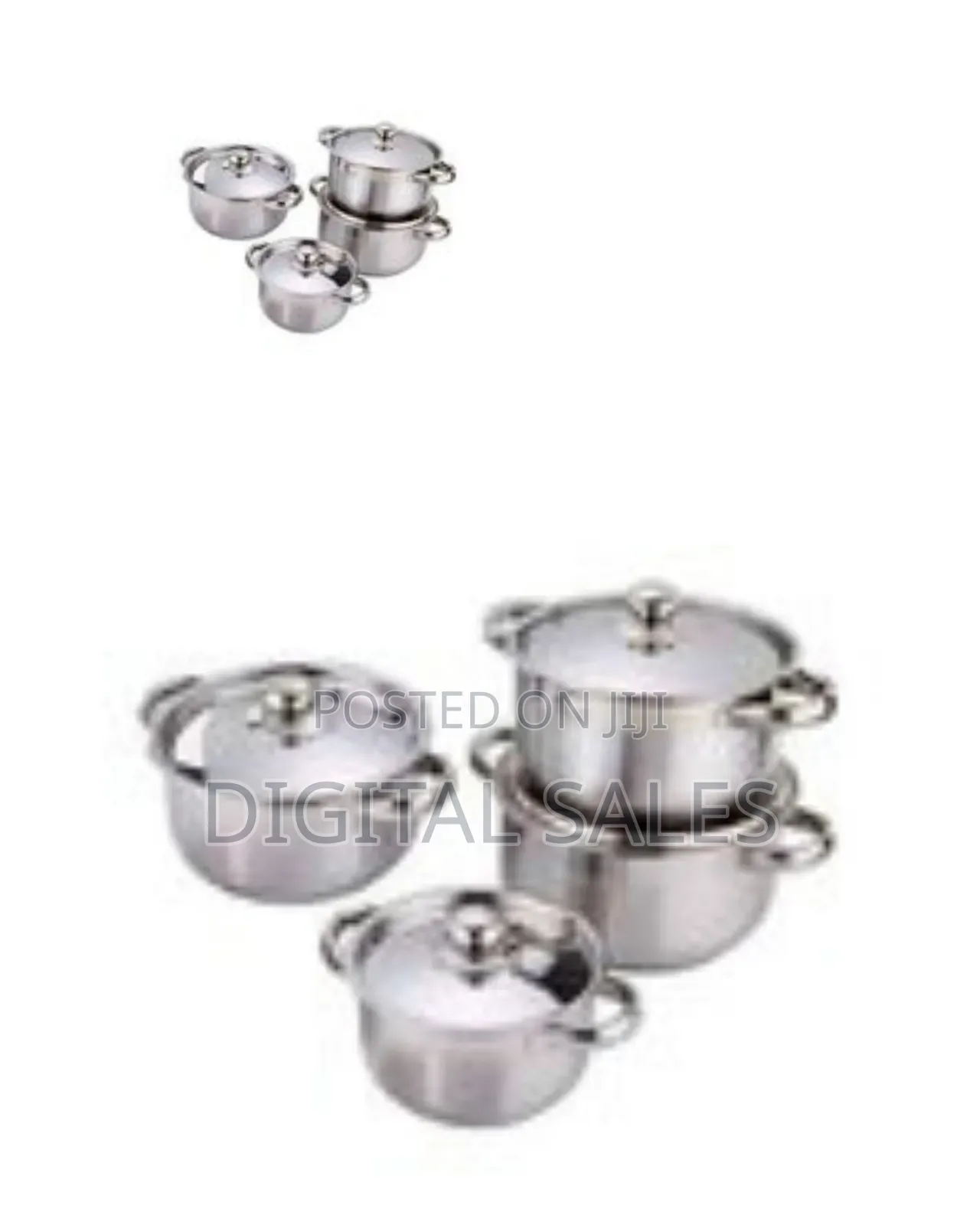 4 Pieces Stainless Steel Saucepans Cookware Pots - Multicolor