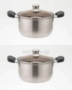 Set of 10 High Quality Stainless Steel Saucepans -