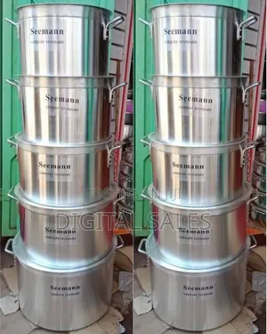 10 Piece Set of Heavy Duty Large Saucepans