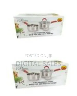4-Piece Set of Stainless Steel Milk Pans With Strainer
