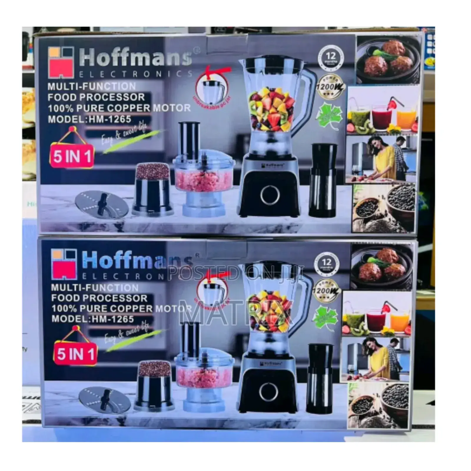 Hoffmans Original 5 In 1 Blender 1.8l Home Commercial Food Processor