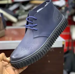 Original Men’S Blue Clarks Casual Chukka Leather Boots