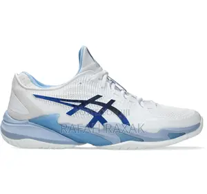 Original White/Blue Asics Court Ff 3 Novak Tennis Sneakers