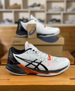 Original White/Black Asics Sky Elite Ff 2 Volleyball Running Sneakers