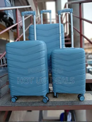 3pcs Set Of Waterproof Rubber  Suitcase  (S, M, L) - Multicolor