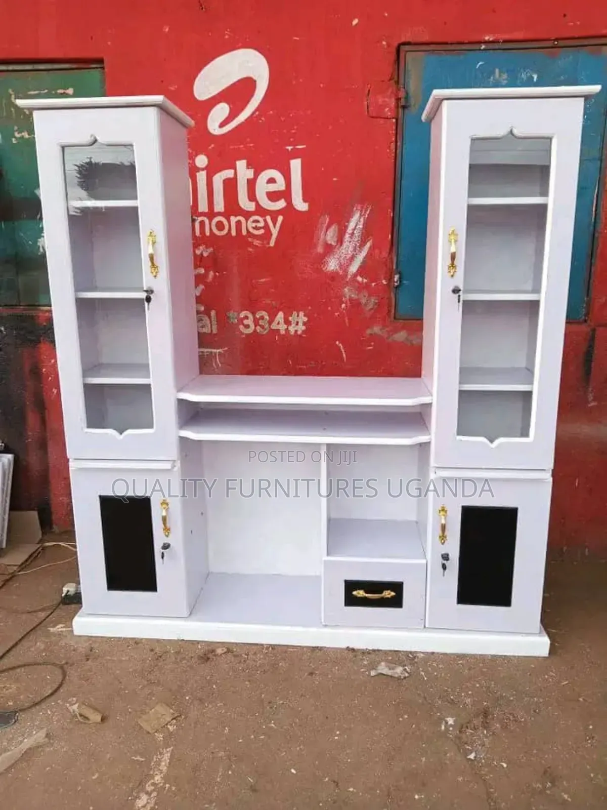 Portable White Side Board