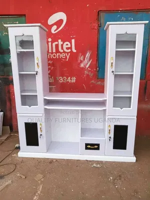 Portable White Side Board