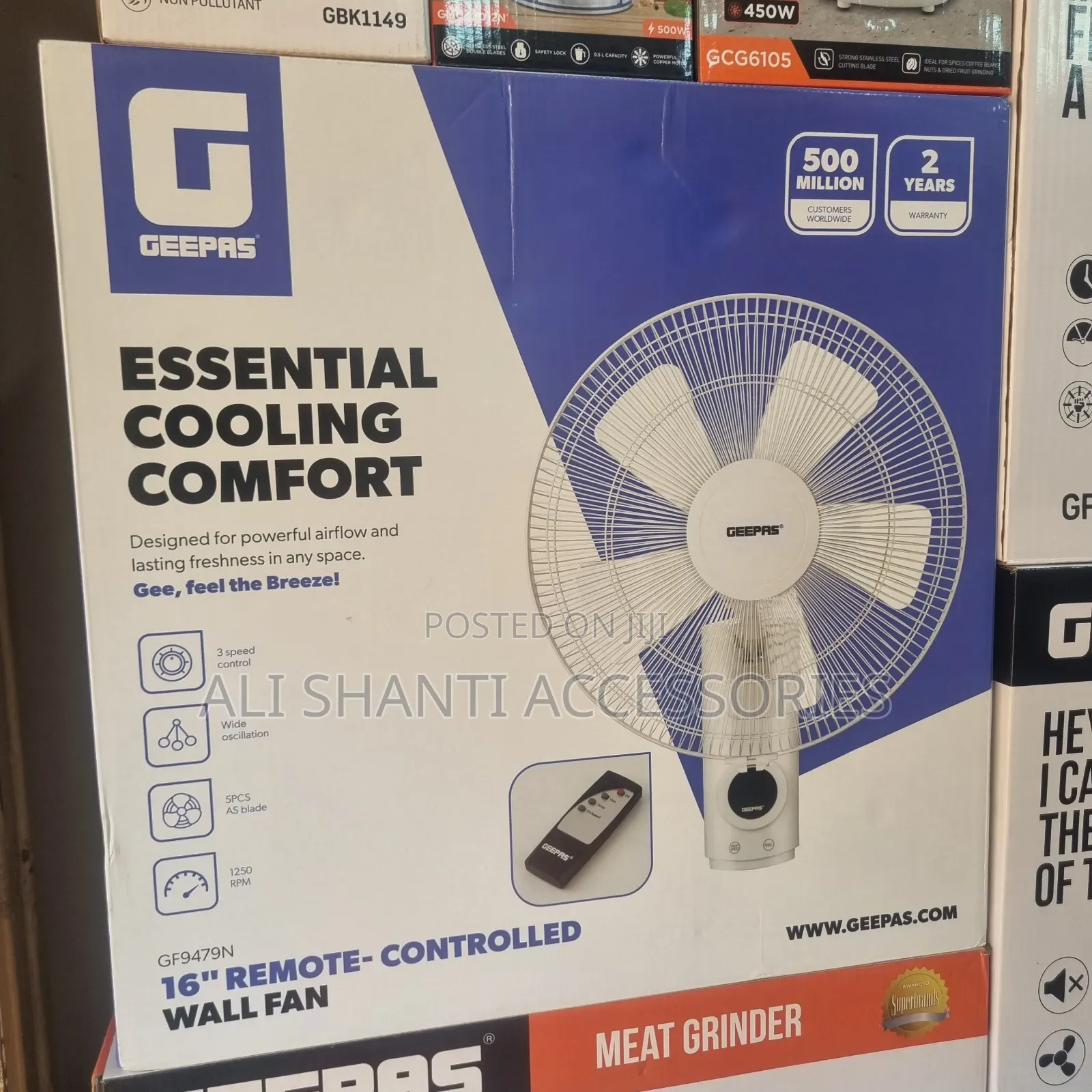 Wall Fan Geepas With Remote