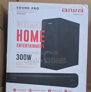 Aiwa Sb6505 Wireless Sound Bar – 300w – Black