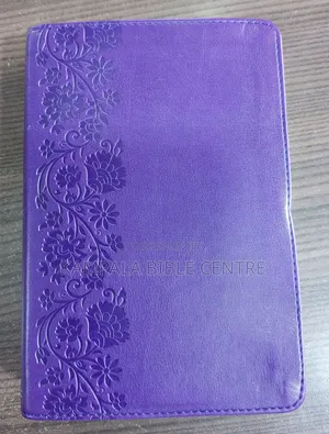 NKJV With Purple Leather Cover, Medium Size.